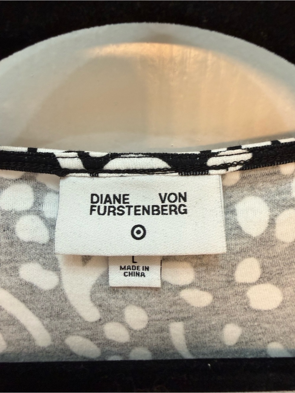 Diane Von Furstenberg (For Target) Black and White Printed Wrap Dress - Picture 4 of 4